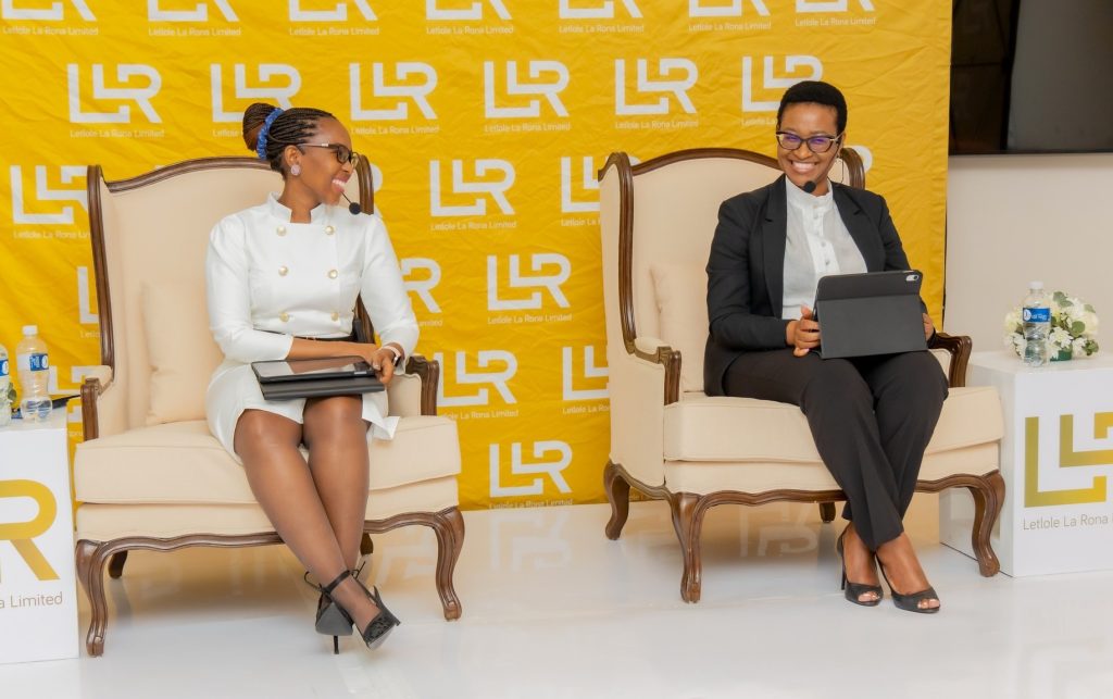 Letlole La Rona CEO Ms Kamogelo Mowaneng and CFO Ms Rorisang Modikana. Pic: LLR